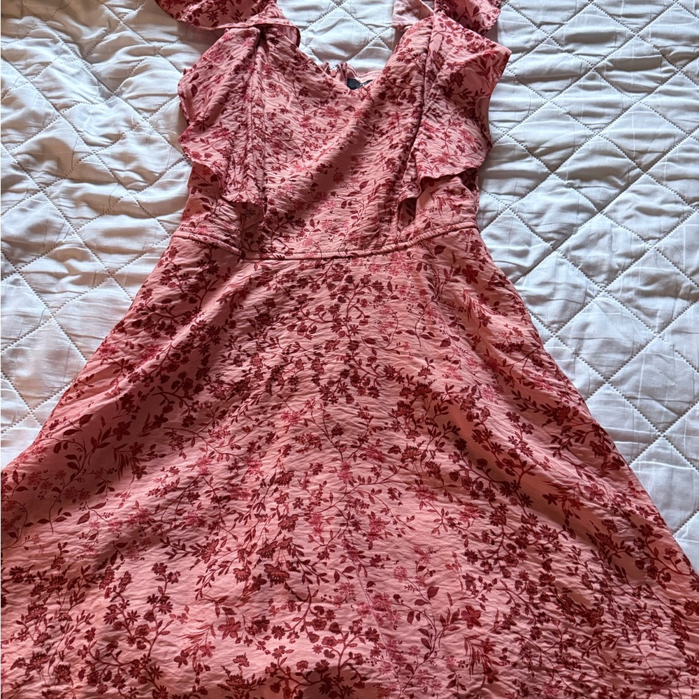 Trixxi Pink and Red Floral Midi Dress